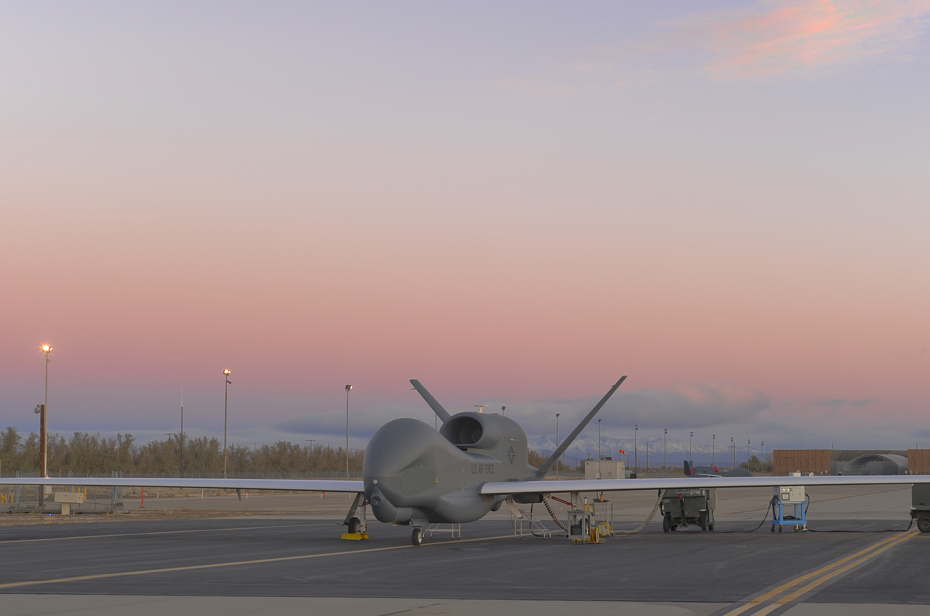 The US Air Force RQ-4B Global Hawk UAV 