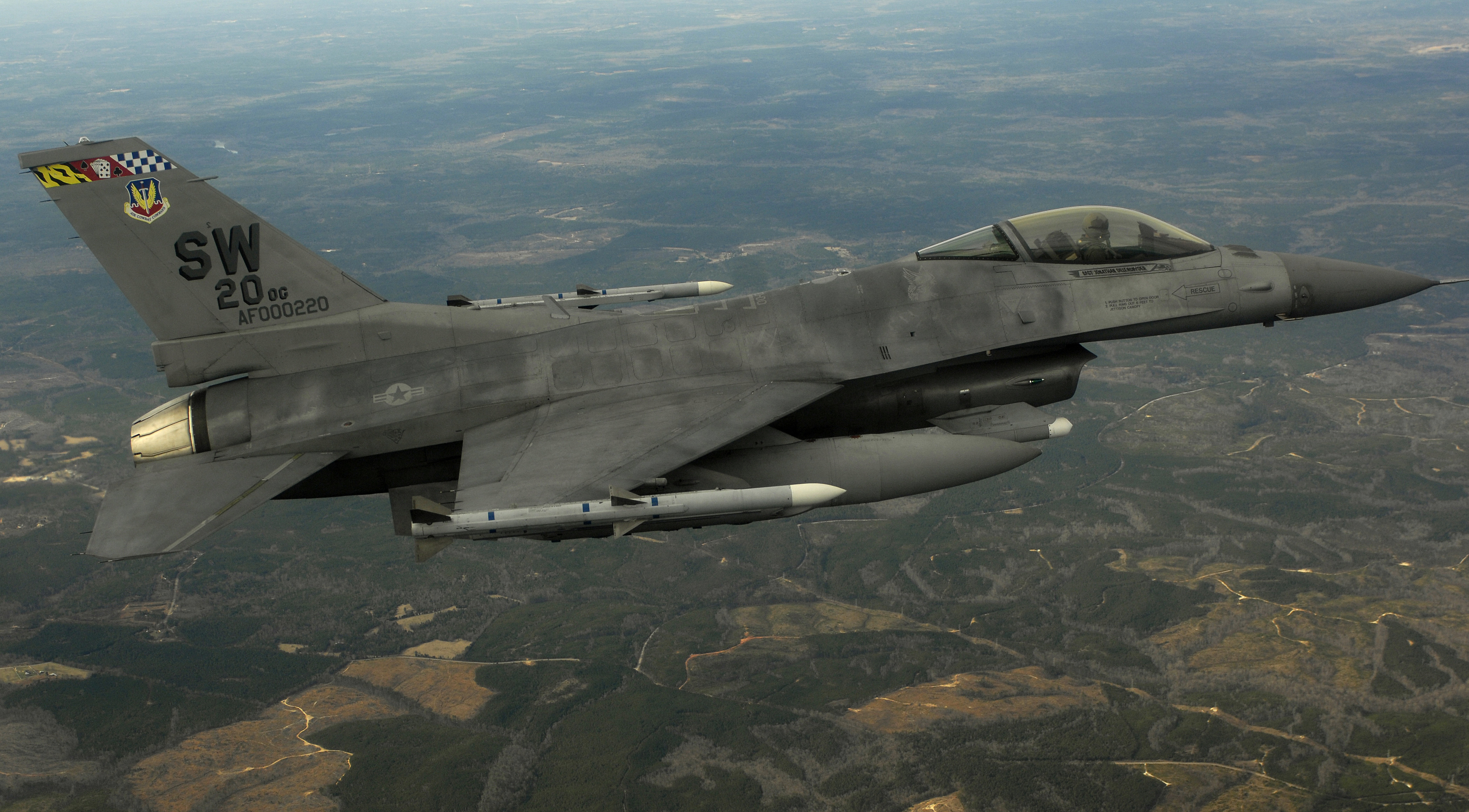 USAF F-16CJ Wild Weasel aircraft