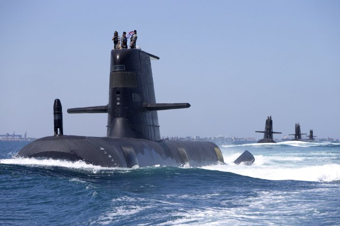 Collins class submarines on patrol. (Royal Australian Navy)