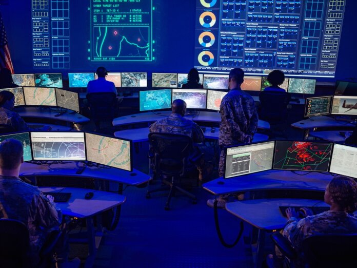 The US Air Force’s Advanced Battle Management System (ABMS) C2 system from Northrop Grumman will use cloud computing and new communications protocols. (Northrop Grumman)