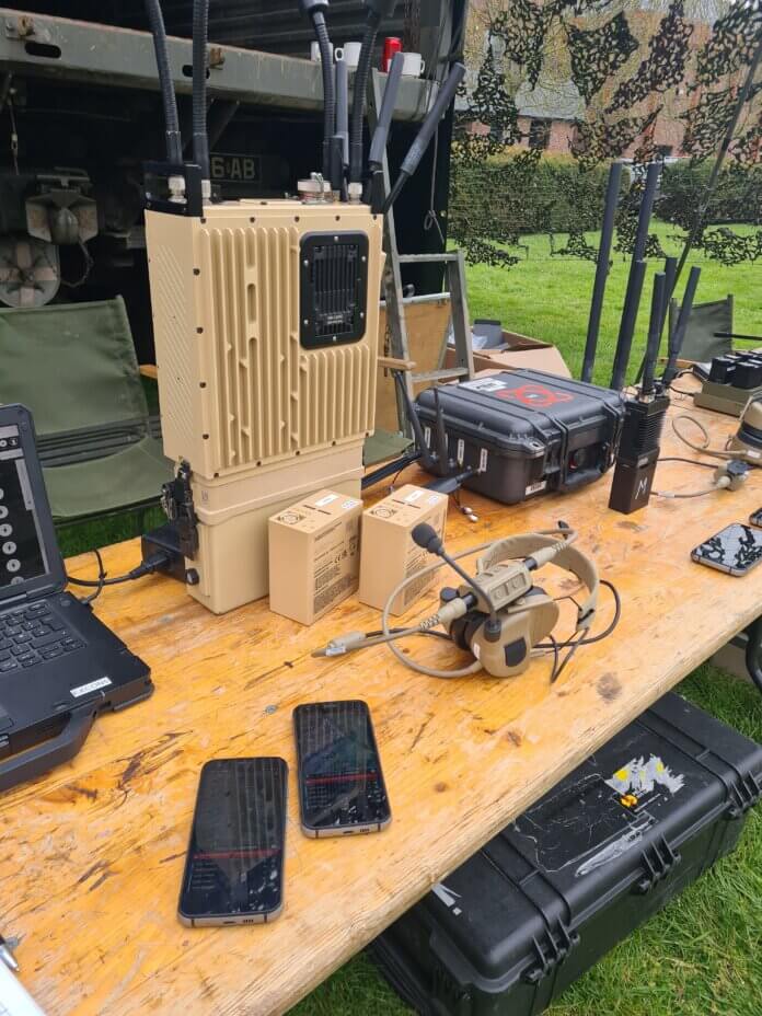 British Army Banshee BTR Radio on Display