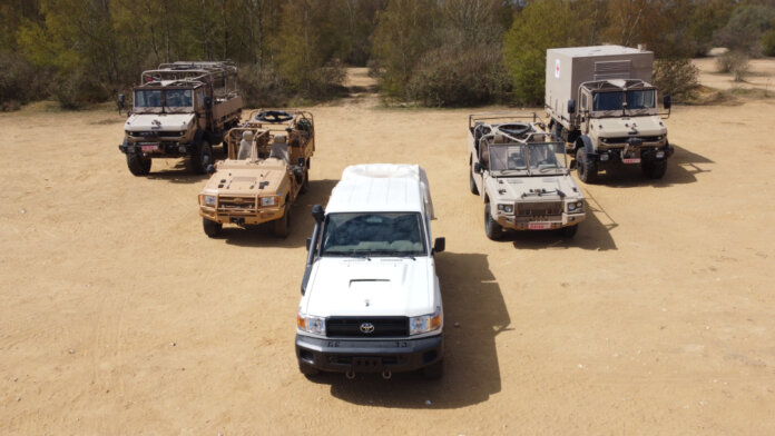 Examples of Jankel Armouring Limited’s fleet of tactical vehicles.