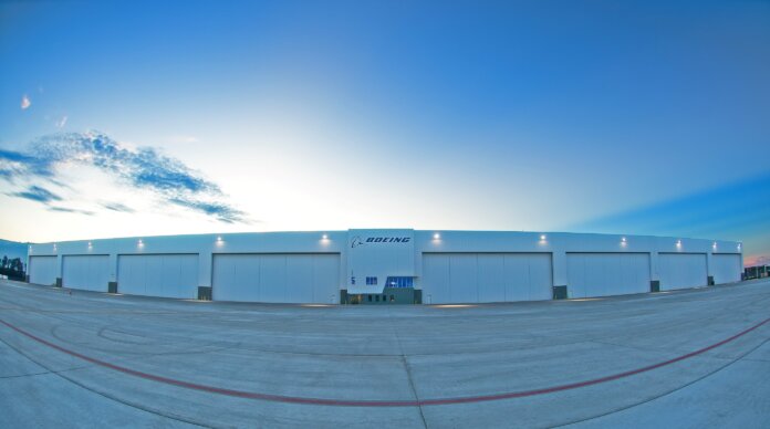 The new eight bay hanger at Boeing's Cecil Field, Jacksonville, MRO location.