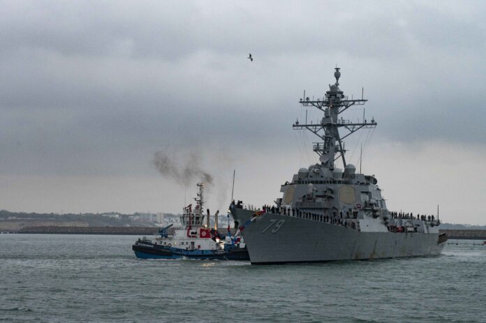 The Arleigh Burke-class destroyer USS Oscar Austin