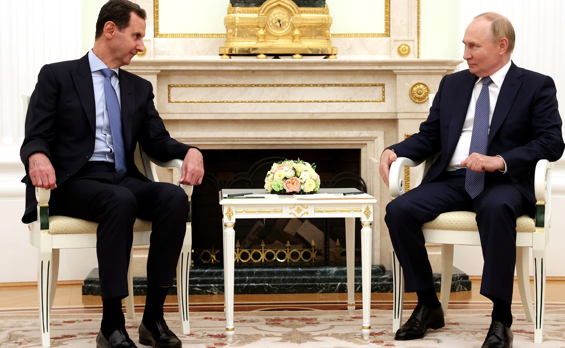 President of Syria Bashar al-Assad with Russia’s President Putin