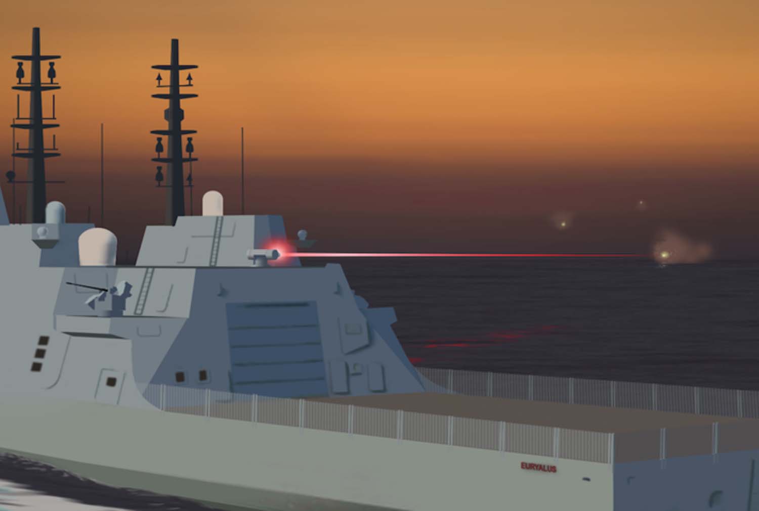 Royal Navy Type 26 with Laser