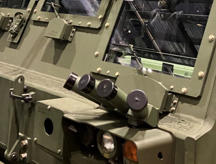 ISTEC ISL 66SD/4 Smoke Discharger System shown on new MLRS A2